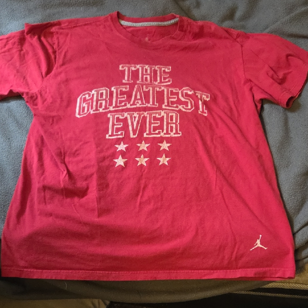 Jordan Red Tee with Bold Graphic